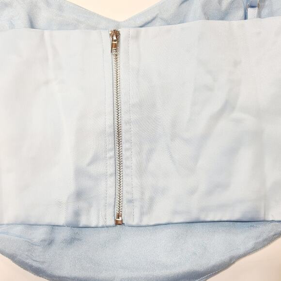 Superdown Janet Corset Top in Light Blue XL - Picture 6 of 11